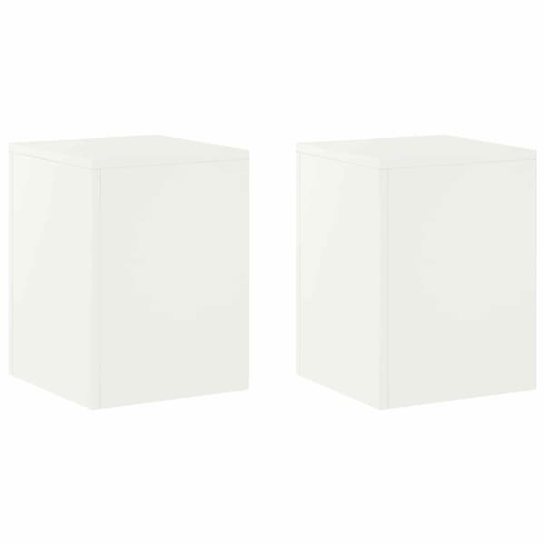 Växtställ 2 pcs Vit 30 x 30 x 40 cm Stål