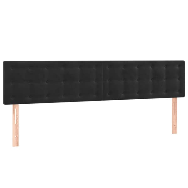 Ramsäng med madrass & LED svart 120x190 cm sammet