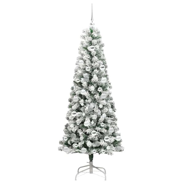 Plast Hingad Julgran 300 LED-lampor Grön och Vit 180 cm | Fyndiq