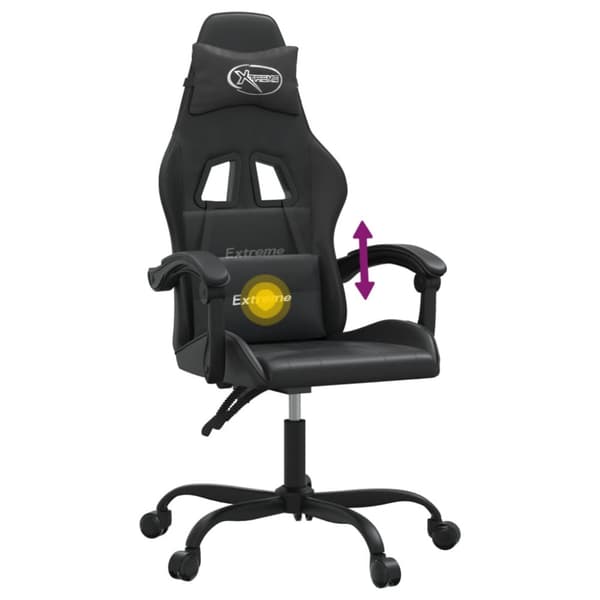 Gamingstol svart konstläder