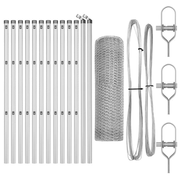 Stängselstolpe Silver 25 x 0,5 m (25 mm mesh) Stål