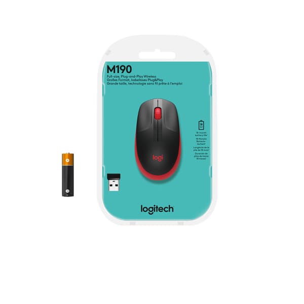 Logitech M190 datormöss Ambidextrous RF Trådlös Optisk 1000 DPI