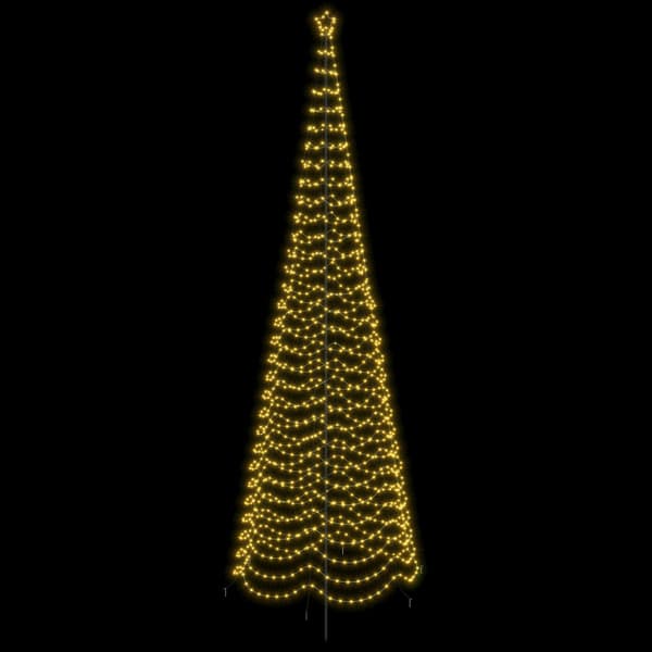 Spiraljulgran med LED och markspett EKENAS 500 cm