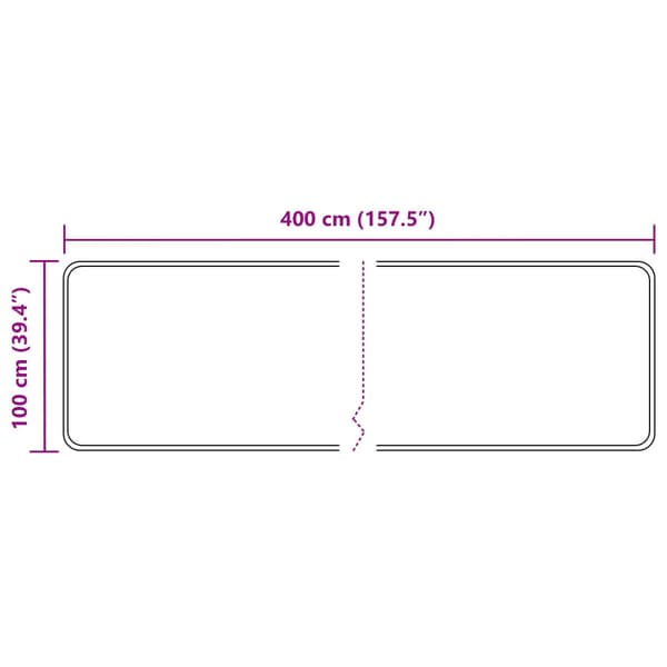 Mattlöpare MARSA Sand 100 x 400 cm Polyester och PVC