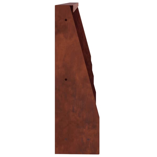 Stödvägg 4 st 40 x 12 x 40 cm Väderbeständig stål Rostig
