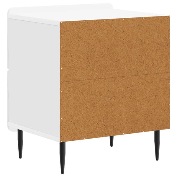 Nattduksbord med låda 2 pcs Vit högglans 43 x 34,5 x 49,5 cm
