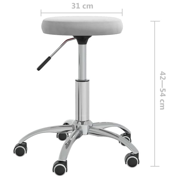 Massagepall ljusgrå sammet