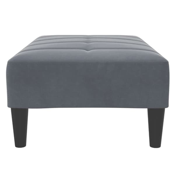 Fotpall mörkgrå 77x55x31 cm sammet