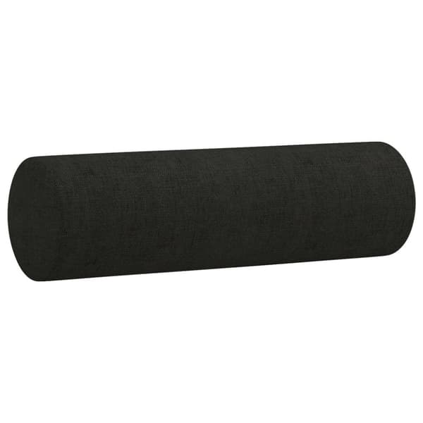 2-sits soffa med prydnadskuddar svart 120 cm tyg