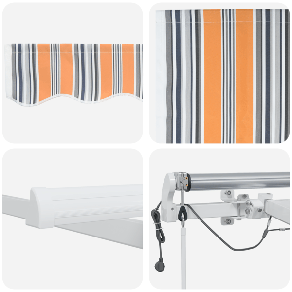Utfällbar markis Flerfärgsdesign 450 × 300 cm
