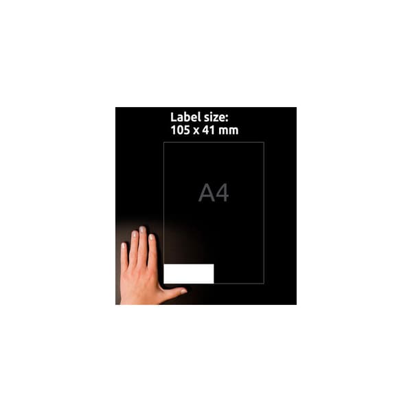 Etikett AVERY 105x41mm 1400/fp