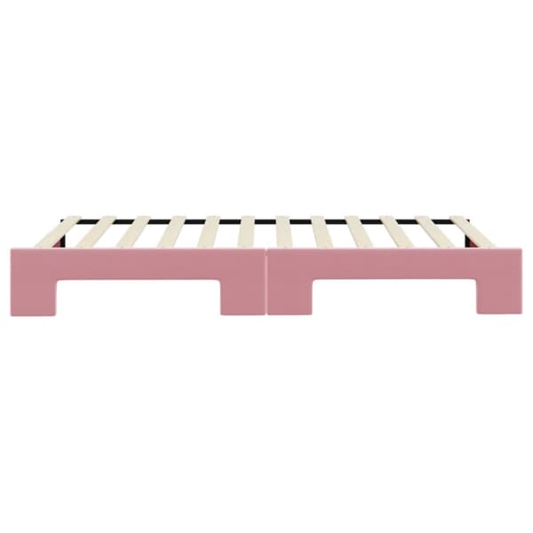 Dagbädd utdragbar rosa 100x200 cm sammet