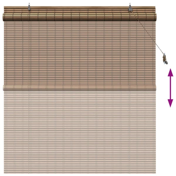 Rullgardin Brun 160 x 160 cm Bambu