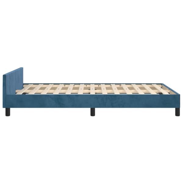 Sängram utan madrass mörkblå 120x200 cm sammet
