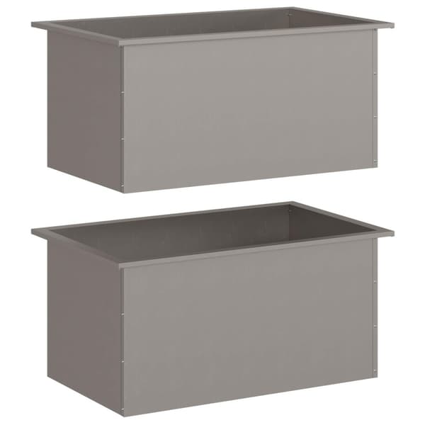 Odlingslåda med LED 2 st Rostig 50 x 80 x 48 cm