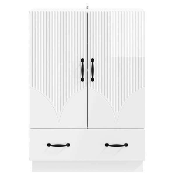 Sideboard Vit högglans 66 x 34,5 x 92 cm Konstruerat trä