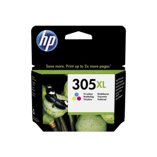 HP 305XL - Lång livslängd - färg (cyan, magenta, gul) - original - bläckpatron