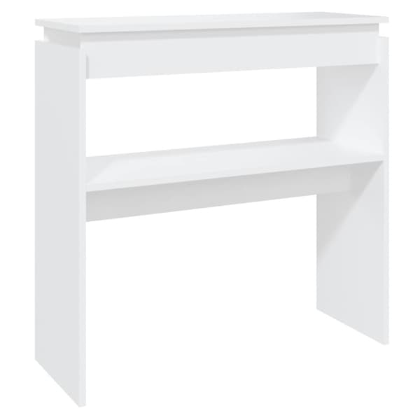 Konsolbord vit 80x30x80 cm konstruerat trä