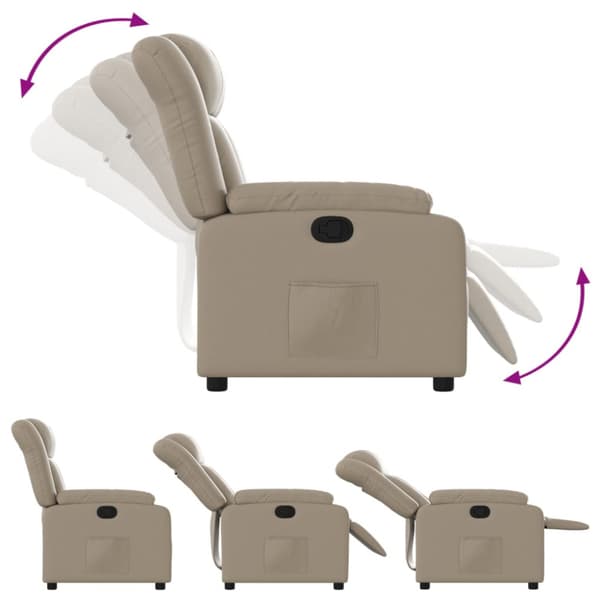 Reclinerfåtölj cappuccino konstläder