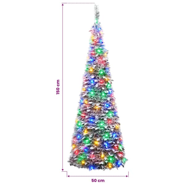Pop-up-julgran med LED-belysning 150 cm 100 LED-lampor PVC