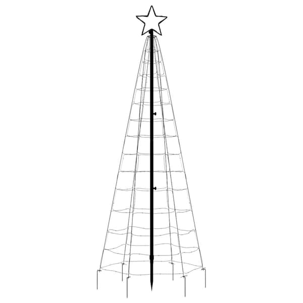 LED julgran med spikar 220 LEDs varm vit 180 cm