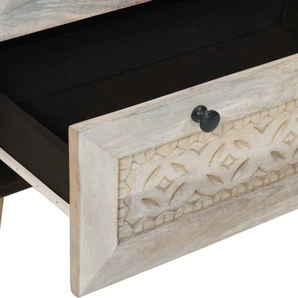 Sideboard Vit 60 x 33 x 75 cm massivt mangoträ