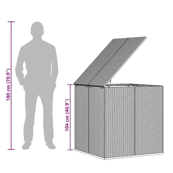 Dynbox PE-rotting 100x97,5x104 cm brun