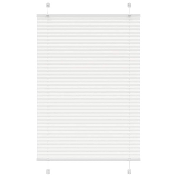 Plisserad persienn vit 85x100 cm tyg bredd 84,4 cm polyester