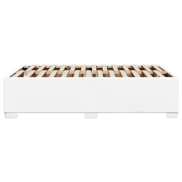 sängram utan madrass vit 120x190 cm konstläder