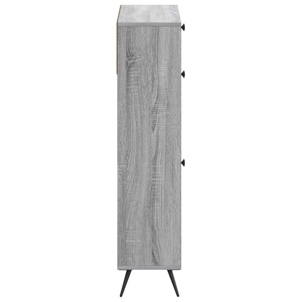 Skoskåp BREDA 78 x 24 x 103 cm Konstruerat trä Grå Sonoma