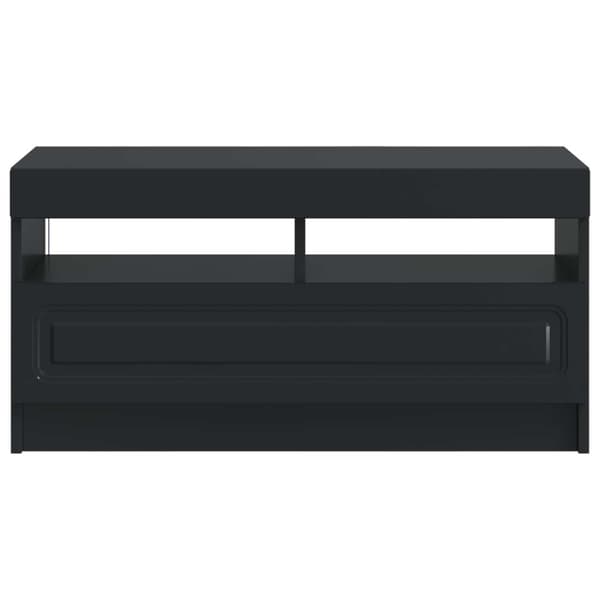 LED TV-skåp Svart Konstruerat trä