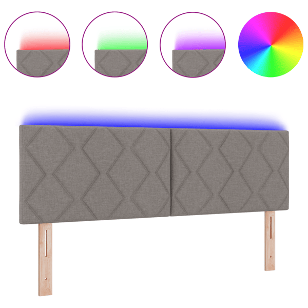 LED huvuddyna Taupe tyg