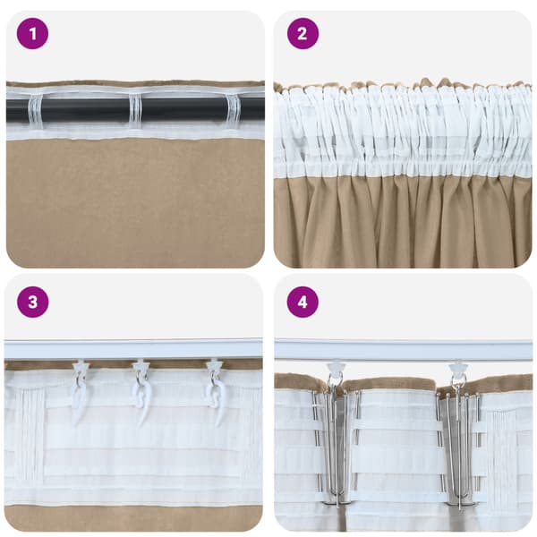 Sammetsgardiner 2 pcs champagne 140 x 140 cm Sammet