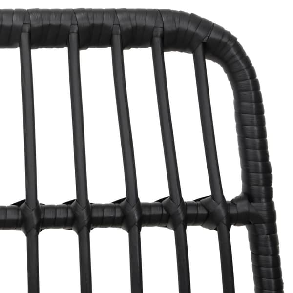 Matgrupp för trädgården 5 delar svart konstrottning