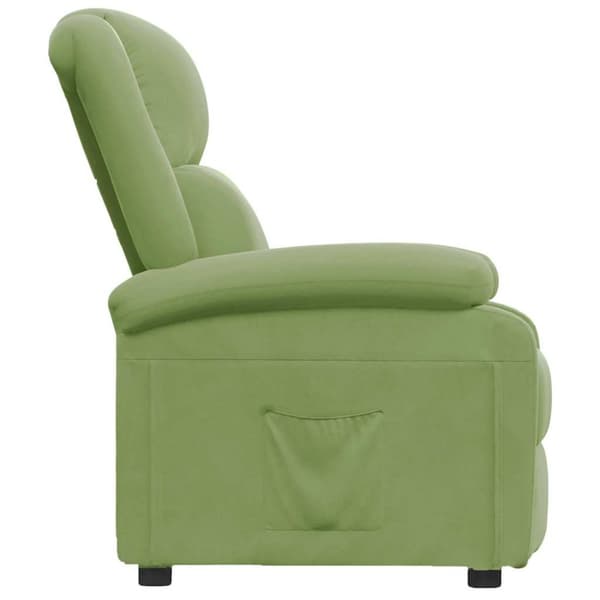 Reclinerfåtölj ljusgrön sammet
