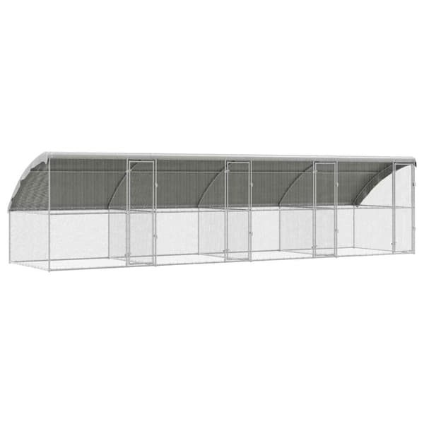 Hönshus 4 pcs Silver 800 x 200 x 200 cm Galvaniserat Stål