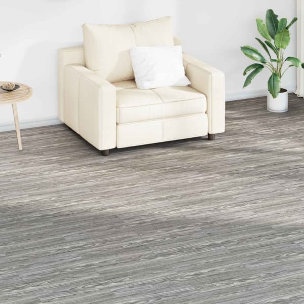 Golvplankor 36 pcs Mörkgrå 5,02 m² PVC