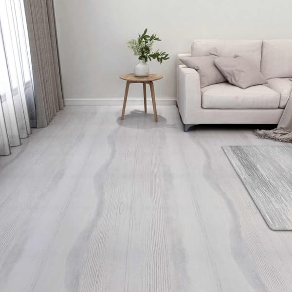 Golvplankor 55 pcs Ljusgrå 5,11 m² PVC