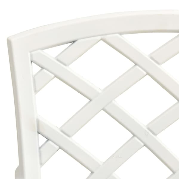 Caféset 5 delar gjuten aluminium vit