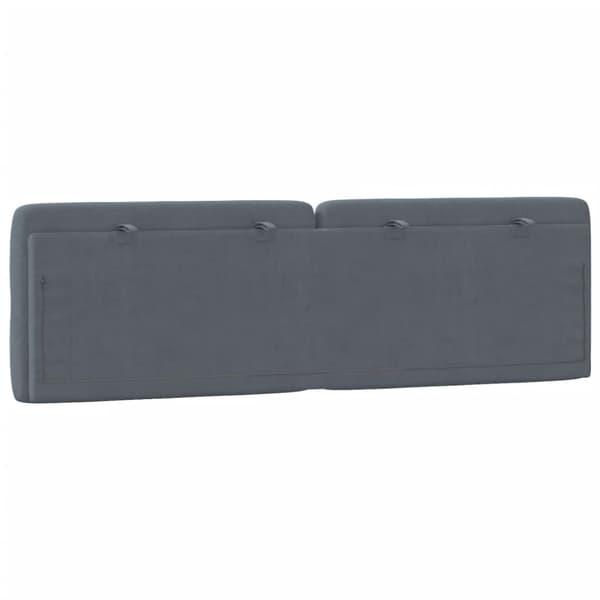Headboard Cushion Dark Grey 160 cm Velvet