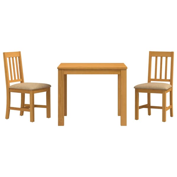 Matgrupp 3 st Beige Massivt Ekträ