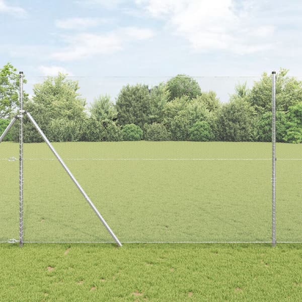 Stängselstolpe Silver 50 x 1,5 m (13 mm nät) Stål