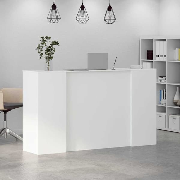 Receptionsdisk vit 180x50x103,5 cm konstruerat trä