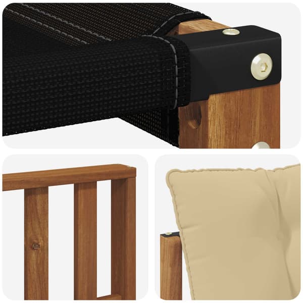 Utomhussoffset med kudde 7 pcs Naturlig och Beige