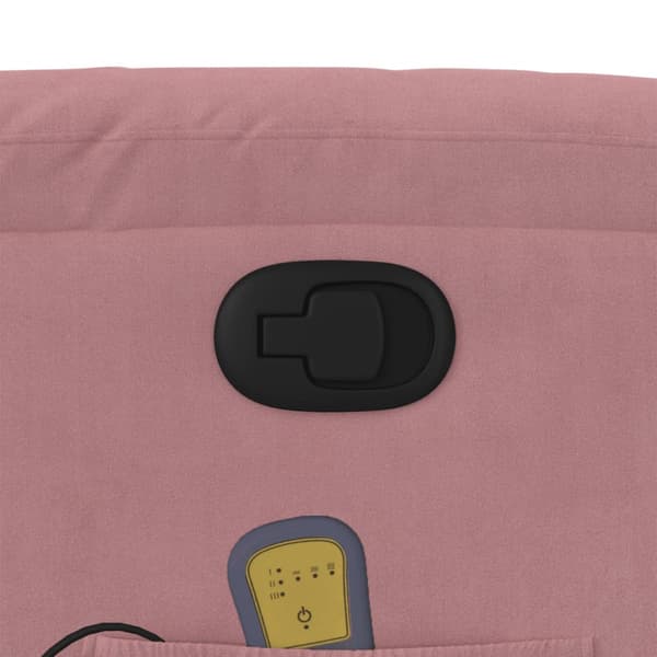Massagefåtölj rosa sammet