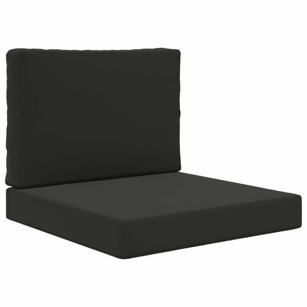 Utomhus Soffa Kudde 2 pcs Svart Polyester
