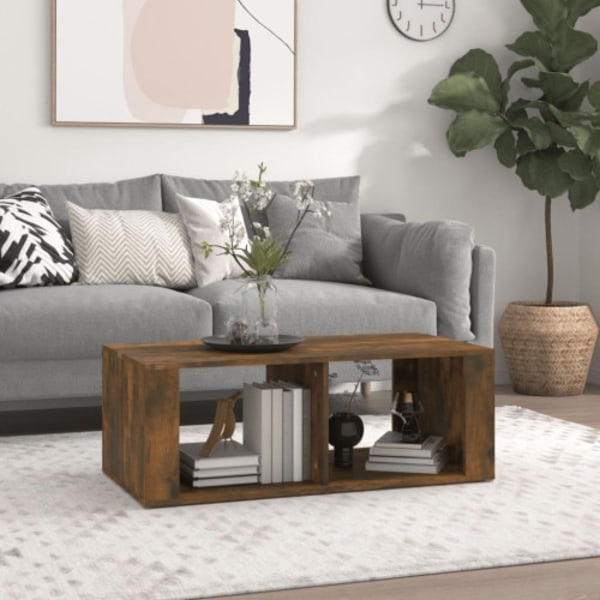 Soffbord rökfärgad ek 100x50x36 cm konstruerat trä