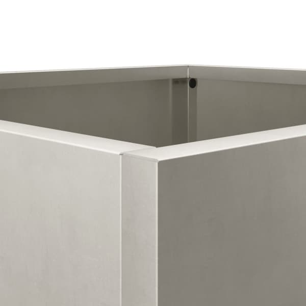 Odlingslåda silver 49x47x46 cm rostfritt stål