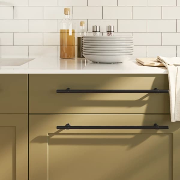 Skåphandtag 20 st svart 320 mm rostfritt stål