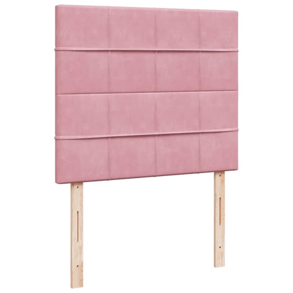 Ramsäng med madrass rosa 120x190 cm sammet